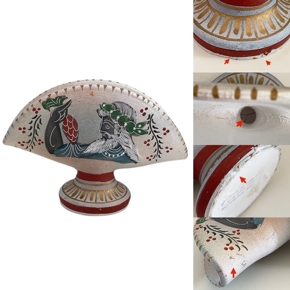 Greek Santorini Handcrafted Decorative Fan-Shaped Home Decor Napkin Holder